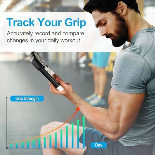 Handeful Grip Strength Tester Trainer - Dynamometer Handgrip Measurer Meter, Handheld Strengthener Exerciser for Sports, School, and Home Use (198Lbs / 90Kgs)