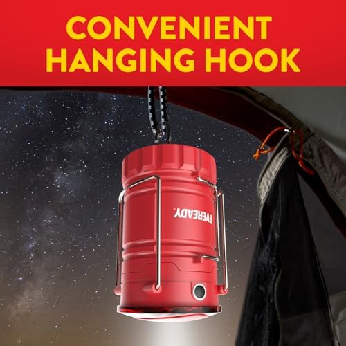 Eveready LED Camping Lantern 360 PRO (3-Pack), Super Bright Tent Lights, Rugged IPX4 Water Resistant LED Lanterns, 100 Hour Run-time (Batteries Included)