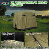 10L0L 2/4/4+2 Passenger Golf Cart Cover Fits for Yamaha EZGO Club Car, 420D Waterproof Durable Polyester Golf Cart Cover with Three Zipper Doors Windproof Sunproof - Black/Army Green/Sliver