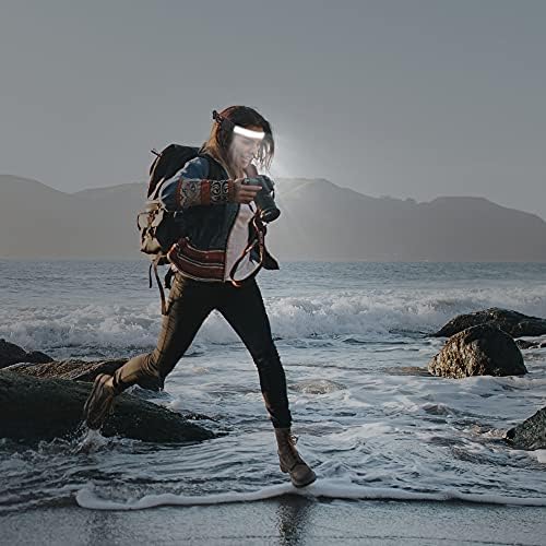 Adelante LED Headlamp Flashlight, 4Pack 1000LM 230°Wide-Beam Rechargeable Head Lamp for Adults, Red Taillight & 16 Clips Waterproof Hard Hat Light Headlamps for Running Hiking and Camping