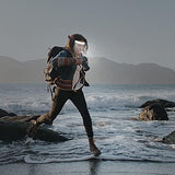 Adelante LED Headlamp Flashlight, 4Pack 1000LM 230°Wide-Beam Rechargeable Head Lamp for Adults, Red Taillight & 16 Clips Waterproof Hard Hat Light Headlamps for Running Hiking and Camping