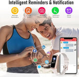 Fitness Tracker with 24/7 Heart Rate, Blood Oxygen Blood Pressure Sleep Monitor, Activity Trackers 5 ATM Waterproof,Step Calorie Counter Pedometer Health Smart Watch for Women Men(Beige)