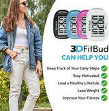 3DFitBud Simple Step Counter Walking 3D Pedometer from 3DActive with Clip & Lanyard - A420S