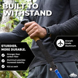 Cascade Mountain Tech Lightweight Aircraft-Grade Aluminum Trekking Poles with Extended Down Grip Plus Tip Kit