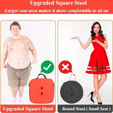 Fishboy Upgraded Square Collapsible Stool, 400lbs Max Weight, Lightweight But Sturdy, Portable Retractable Folding Telescoping Foldable Camping Stool for Adults Outdoor Fishing Hiking Travel BBQ