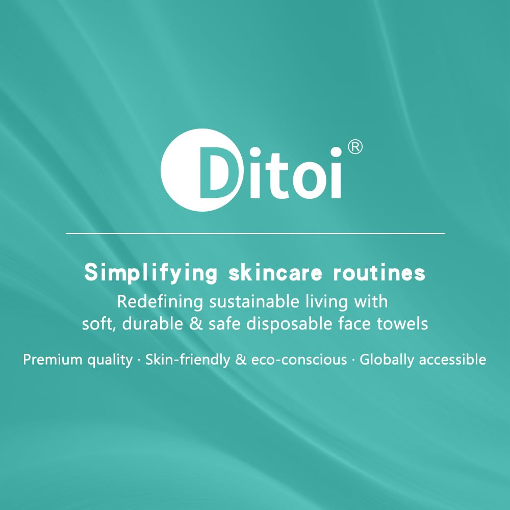 Ditoi Face Towels, 10"×12" Disposable Face Towel, Face Towelettes XL, Ultra Soft Makeup Remover Dry Wipes, Thick Face Towel for Cleansing,300 Count (6 Pack)