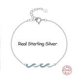 zocare Gift for Best Friends Female,Wave Friendship Bracelet for Women,Bestie Gifts for Women,925 Sterling Silver Bracelet Gifts for Friends Birthday Gift Graduation Gift for Friend