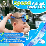 Vvinca Swim Goggles with Nose Cover, 2 Pack Wide View Diving Mask Anti-Fog UV No Leak Toddlers Swimming Goggles for Kids 3-15