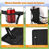 HaSteeL Camping Chairs 4 Pack, Oversized Folding Chair with Cup Holders for Adults, Portable Chair & Carry Bag for Outdoor Backyard, Beach, Lawn, Patio, Picnic, Fishing, Oxford Fabric & Heavy Duty