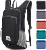 Esup 15L Lightweight Hiking Backpack Foldable Small Travel Backpack Packable Camping Backpack for Women Men (Black)