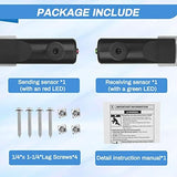 Garage Door Sensors for Genie/Overhead, Garage Door Sensor GSTB-R STB-BL Compatible with Genie/Overhead Garage Door Opener Made After 1993, Item Includes Two Sensors (Receiving&Sending)