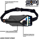 SPIbelt Original Pocket Running Belt for Women Men, Phone Holder for Running, Running Fanny Pack, Holder for Phone, Running Waist Pack, Expandable, Adjustable. Black with Black Zipper