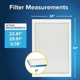 Filtrete 24x30x1 AC Furnace Air Filter, MERV 13, MPR 1900, Premium Allergen, Bacteria & Virus Filter, 3-Month Pleated 1-Inch Electrostatic Air Cleaning Filter, 6-Pack (Actual Size 23.81x29.81x0.78 in)