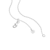 PAVOI CZ Dainty Heart Pendant Necklace for Women, White Gold, W