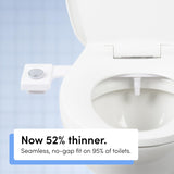 TUSHY Fresh Ultra-Slim Starter Bidet Attachment for Toilet | Non-Electric, Adjustable Water Pressure, Cool Water Rear Wash, Self-Cleaning | Fits Elongated & Round Toilets, Easy 10 Min Install, Bamboo