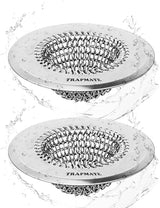 2 Pcs Kitchen Sink Strainer, Easy Clean Sink Drain Strainer, Anti-Rust Stainless Steel Sink Strainer, Anti-Clogging Strainer for Garbage Disposal, Dishwasher Safe (Patented Product)