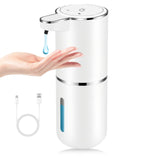 Automatic Soap Dispenser Touchless,Liquid Soap Dispenser with 4 Adjustable Levels,12.8oz USB Rechargeable and Wall Mounted,Smart Hand Soap Dispenser for Bathroom,Kitchen Sink,Dish Soap