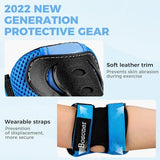 BOSONER Kids/Youth Knee Pad Elbow Pads Guards Protective Gear Set for Roller Skates Cycling BMX Bike Skateboard Inline Skatings Scooter Riding Sports