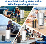 NSF/ANSI 42 Certified Black Purification Elements, for BB9-2® Water Filters Replacement, Compatible with Berkey Gravity Filtration System, Replacement for Berkey Black Filter, Pack of 2