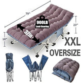 Oversize Camping Cot Extra Wide 32" Cots for Sleeping with Comfortable Mattress for Adults XXL Cots for Camping Folding Camping Bed Heavy Duty Guest Bed with Carry Bag for Indoor Outdoor Easy Setup