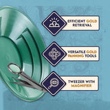 SE Gold Panning Kit - Complete Prospecting Set with Pans, Sieves, and More - Ideal for Beginners, Enthusiasts, Hobbists (GP5-KIT107)
