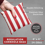 Play Platoon Cornhole Bags Weather Resistant- Set of 8 Regulation Bean Bags for Tossing- Official Professional Size & Weight Corn Hole Bags Two Color All Weather Cornhole Beans Bag Set with Tote Bag