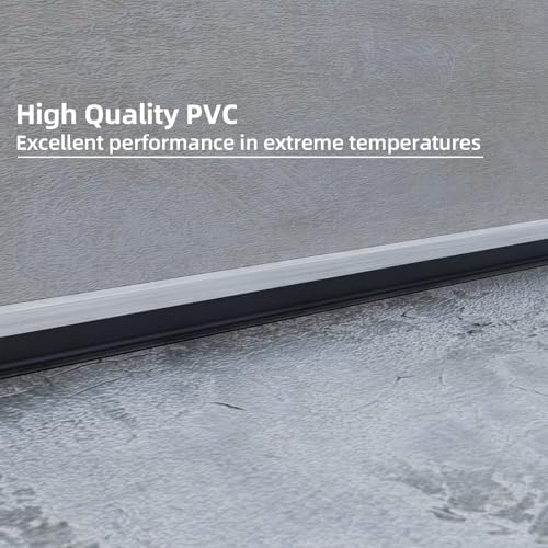 Garage Door Seals Bottom Rubber Weather Stripping Kit Replacement, U+O Ring Weatherproof Threshold Buffering Sealing Rubber, 1/4 Inch T Ends, 4 Inch Width (20 Ft)