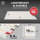 Gym Flooring Set - Interlocking EVA Soft Foam Floor Mat, 18 Pieces Puzzle Rubber Tiles Protective Ground Surface Protection, Play Workout Exercise Mats Underlay Matting Sports Pool Home Fitness Garage