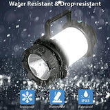 2 Pack Camping Lantern, Outdoor LED Camping Light, Rechargeable Flashlights with 1000LM, 6 Modes, 4000mAh Power Bank, IPX5 Waterproof Portable Emergency Camp Light for Hurricane Survival - Black