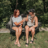 REALEAD Double Camping Chair - Oversized Camping Loveseat for Adults Two Person Support 650 lbs - Heavy Duty Folding Camp Chair with Cooler Bags for Outdoor Sports Beach