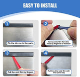 Rubber Edge Trim, Self-Adhesive Rubber Edge Protector for 1/4" Mirror and Flexiglass, EPDM Material, Fit 1/4"(6mm), Length 20Ft, Black Color, U Channel Edge Trim