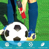 Pumteck Electric Ball Pump, Smart Air Pump Portable Fast Ball Inflation with Precise Pressure Gauge and Digital LCD Display for Football Basketball Volleyball Football (2 Pin and 1 Spout)