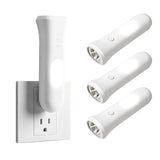 ROSSEX 4 in 1 Emergency Lights for Home Power Failure, 3 Pcs Rechargeable LED Flashlight Plug in Wall, Automatic Turn-On Power Outage Night Light Flashlight for Hurricane Preparedness Items