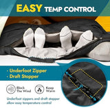 CANWAY Double Sleeping Bag Flannel for Adults Cold Weather Queen Size Two Person Sleeping Bags for Camping with 2 Pillows