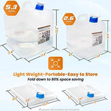 Collapsible Water Container with Spigot, BPA Free, Food Safe Camping Water Storage Cube Jug for Outdoor Hiking Hurricane & Emergency Survival Kit, Portable Foldable Canteen