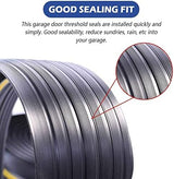 ToLanbbt 20Ft/6M Universal Garage Threshold Seal Strip with 300ml Black Sealants/Adhesives, Garage Door Bottom Weatherproof Strip Rubber DIY Weather Stripping Replacement(Black)