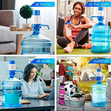 Manual Water Pump for 5 Gallon Bottle – Universal Fit for Crown Top and Screw Top Jugs - Adjustable Tubs, Protective Spout Cap, Cleaning Brush, BPA-Free Food-Grade Materials – 5 Gallon Water Pump