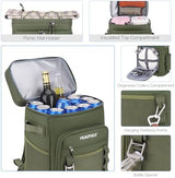 Large Waterproof Insulated Cooler Backpack for Men & Women, Leak Proof Cooler Backpack for Camping, Beach, Fishing, Picnic, Travel, Outdoor, 30L, 48Cans