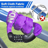 NDakter Bike Chain Lock, 5 Digit Combination Heavy Duty Anti Theft Bicycle Chain Lock,2.62/3.2/4.27/5/6Ft Long Security Resettable Bike Locks for Bike, Bicycle, Scooter, Door, Gate, Fence-4/6mm Thick
