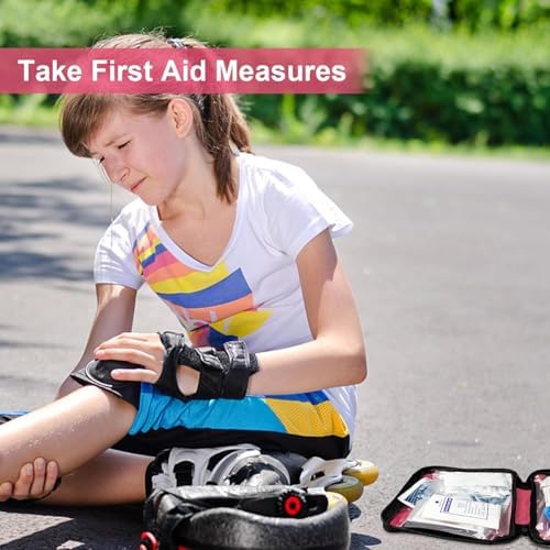 305Pcs Car First Aid Kit Refill Supplies for Business Home First Aid Emergency Kits for Office Business Compact Lovely Bag for Outdoor Activities Skating Boating