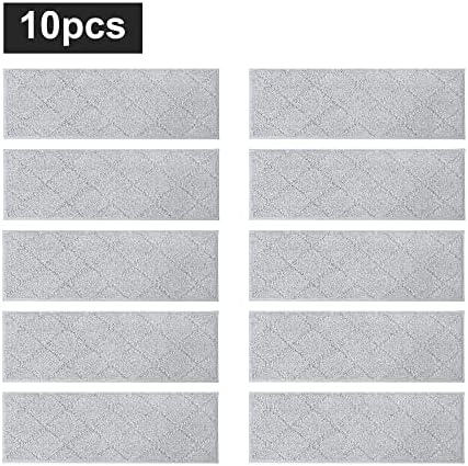 COSY HOMEER Edging Stair Treads Non-Slip Carpet Mat 28inX9in Indoor Stair Runners for Wooden Steps, Edging Stair Rugs for Kids and Dogs, 100% Polyester TPE Backing (10pc, Grey)