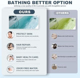 Bath Water Filter for Tub Faucet - 8 Stages Bathtub Water Filter Reduces Contaminants for Softer, Smoother Skin - 2,500 Gallons of Filtration, BPA Free (Black)