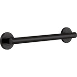 Delta Contemporary (1-Pack) 18' Shower Grab Bar ADA Compliant Matte Black 450 lb Capacity Bathroom Safety Handle for Shower, Bathtub | Wall Mounted Balance Assist, Handicap Grip 41818-BL