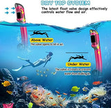Greatever Dry Snorkel Set,Panoramic Wide View,Anti-Fog Scuba Diving Mask,Professional Snorkeling Gear