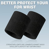 BEACE Sweatbands Sports Wristband for Men & Women -8pcs Moisture Wicking Athletic Cotton Terry Cloth Sweatband for Tennis, Basketball, Running, Gym, Working Out