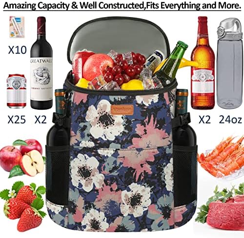 Camping Cooler Backpack 30 Cans, Soft Backpack Coolers Insulated Leak Proof Travel Cooler Bag Waterproof Lunch Picnic Beach Work Trip Thermal Bag Drink Beverage Beer Bag Cooler