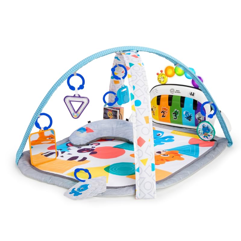 Baby Einstein 4-in-1 Kickin' Tunes Music and Language Play Gym and Piano Tummy Time Activity Mat