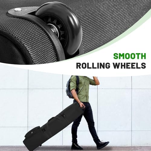Golf Travel Bags for Airlines with Adjustable Support Rod and Detachable Shoulder Straps, Soft Foldable Golf Club Travel Covers, 900D Heavy Duty Oxford -Universal Size