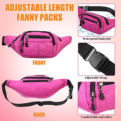 Kajaia 14 Pcs Fanny Pack Bulk 80s 90s Waterproof Crossbody Waist Bag Traveling Running Exercise Waist Pack with Adjustable Belt Holographic Bum Bag for Women Men Travel Rave(Novelty Style,Colorful)