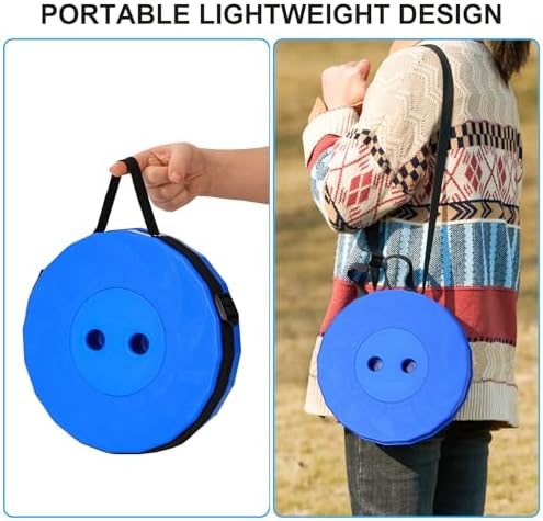 Upgraded Foldable Stool Thickened, Portable Collapsible Stool, Camping Chairs for Hiking Tours, BBQ, Parties, Outdoor Activities (Blue)